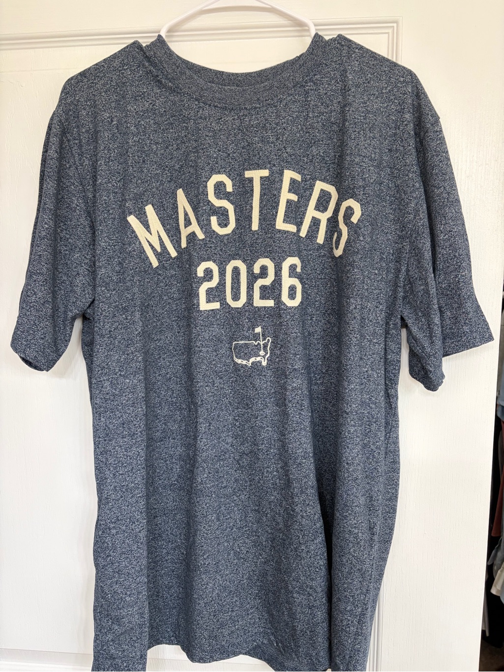 Masters Heather Navy TShirt With White Logo